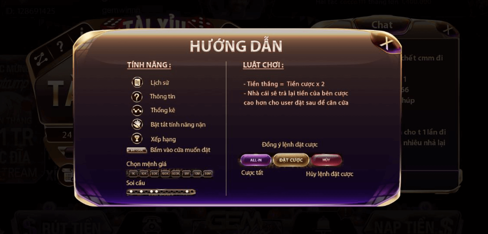 Nguyên tắc đầu tư tài xỉu Gemwin