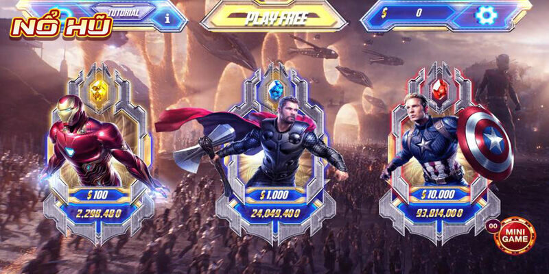 Nổ hũ Avengers - Trò chơi slot đình đám tại Gemwin 4 uu diem no hu avengers gemwin
